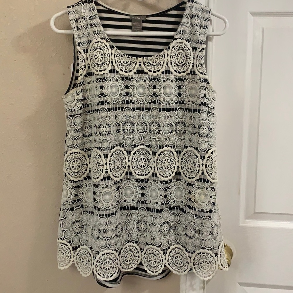 Lace overlay blouse